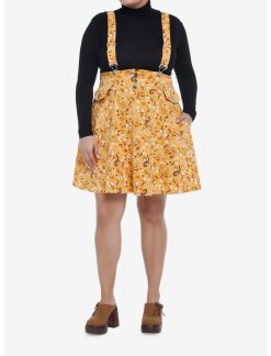 HUNIVERS Disney Chip 'N' Dale Fall Floral Suspender Skirt Plus Size -transcendentactive shop 19933773 av1