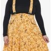 HUNIVERS Disney Chip 'N' Dale Fall Floral Suspender Skirt Plus Size -transcendentactive shop 19933773 hi