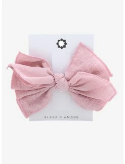 Null Pink Textured Hair Bow -transcendentactive shop 19948088 av2