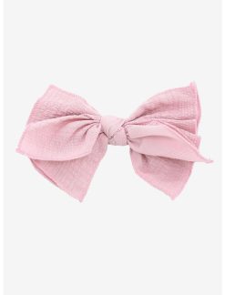 Null Pink Textured Hair Bow