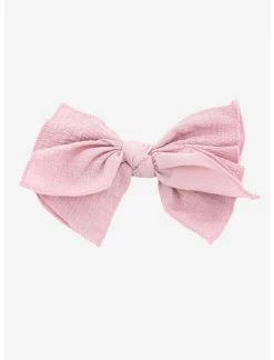 Null Pink Textured Hair Bow