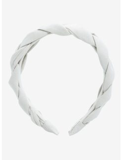 Null White Braided Headband