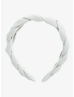 Null White Braided Headband