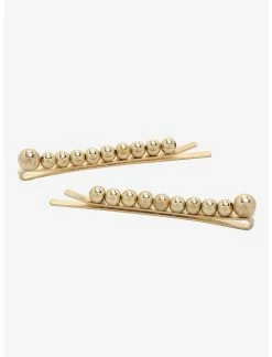 Null Gold Bead Hair Clip Set