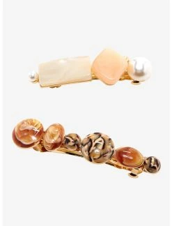 Null Pearl & Stone Hair Clip Set