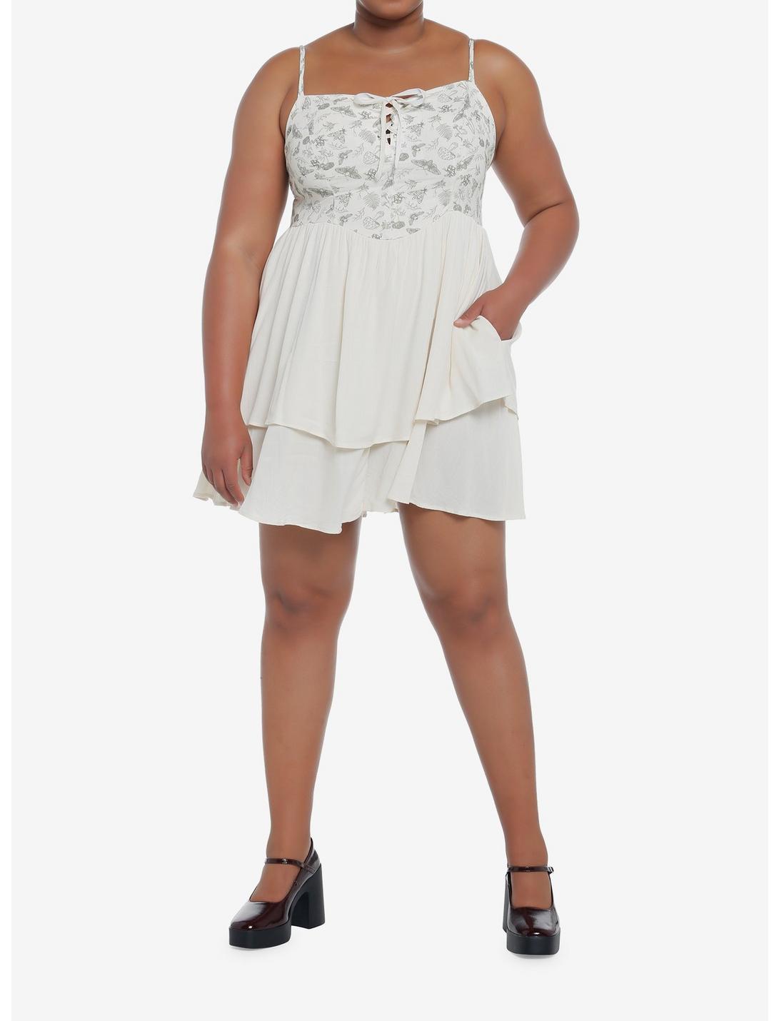 Cottagecore Ivory Strappy Tiered Dress Plus Size Null Cottagecore Ivory Strappy Tiered Dress Plus Size -transcendentactive shop 19954811 av1