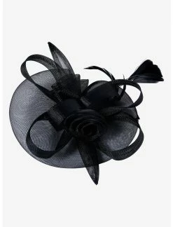 Null Black Fascinator Hair Clip