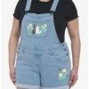 HUNIVERS Her Universe Studio Ghibli Kiki's Delivery Service Jiji & Lily Flower Shortalls Plus Size -transcendentactive shop 19958594 hi