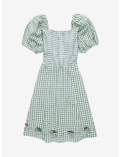 HUNIVERS Her Universe Star Wars The Mandalorian Grogu Gingham Smock Dress