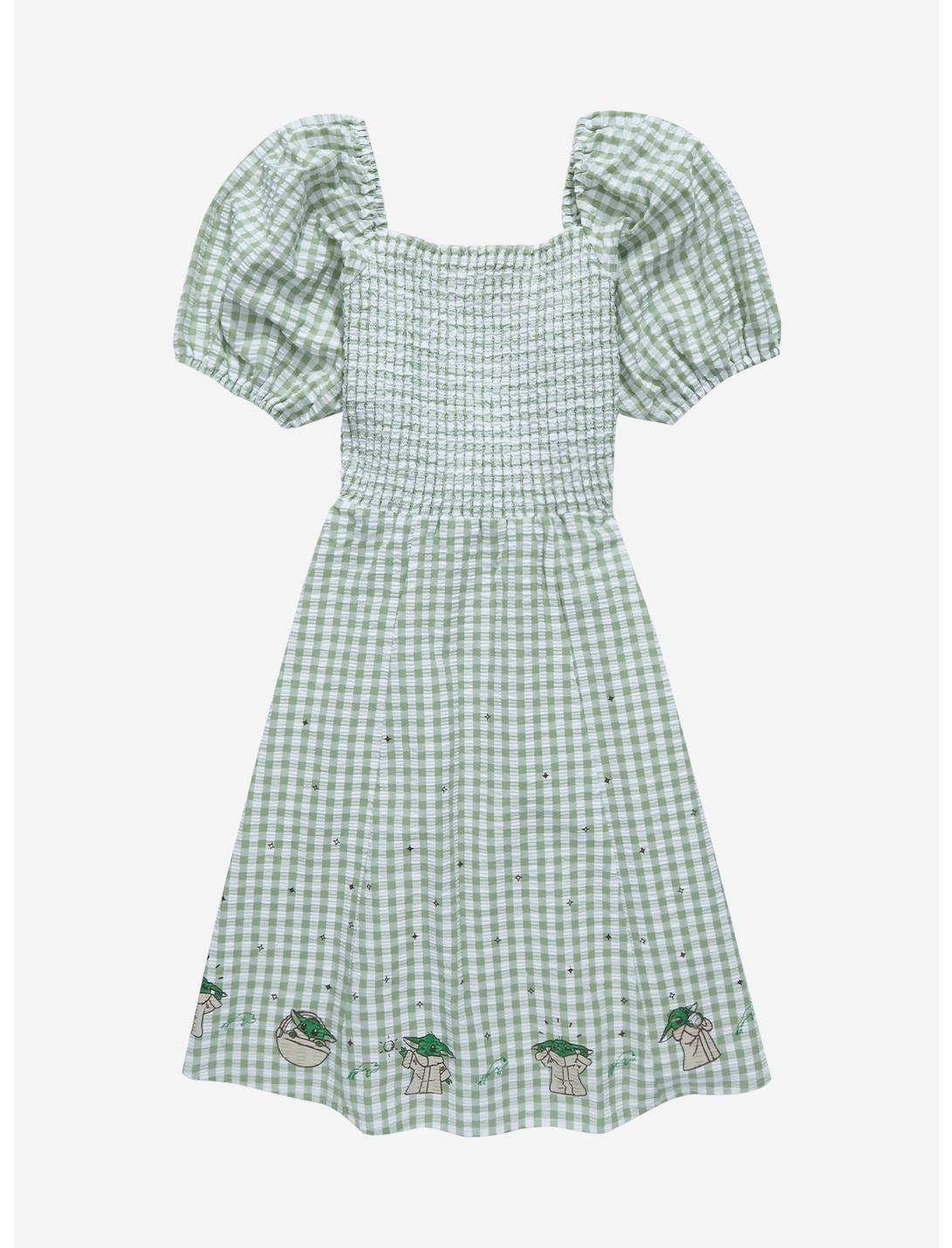 Her Universe Star Wars The Mandalorian Grogu Gingham Smock Dress HUNIVERS Her Universe Star Wars The Mandalorian Grogu Gingham Smock Dress -transcendentactive shop 19959664 hi