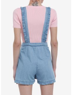 HUNIVERS Her Universe Disney Bambi Ruffle Denim Shortalls -transcendentactive shop 20033611 av2