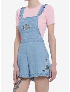 HUNIVERS Her Universe Disney Bambi Ruffle Denim Shortalls -transcendentactive shop 20033611 av3