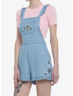 HUNIVERS Her Universe Disney Bambi Ruffle Denim Shortalls -transcendentactive shop 20033611 av3