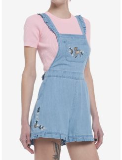 HUNIVERS Her Universe Disney Bambi Ruffle Denim Shortalls -transcendentactive shop 20033611 av4