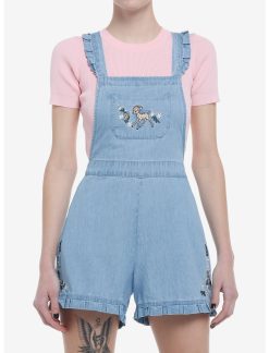 HUNIVERS Her Universe Disney Bambi Ruffle Denim Shortalls