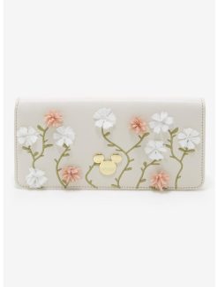 HUNIVERS Disney Mickey Mouse Flower Appliqué Wallet
