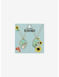 HUNIVERS Studio Ghibli My Neighbor Totoro Embroidered Pendant Best Friend Necklace Set