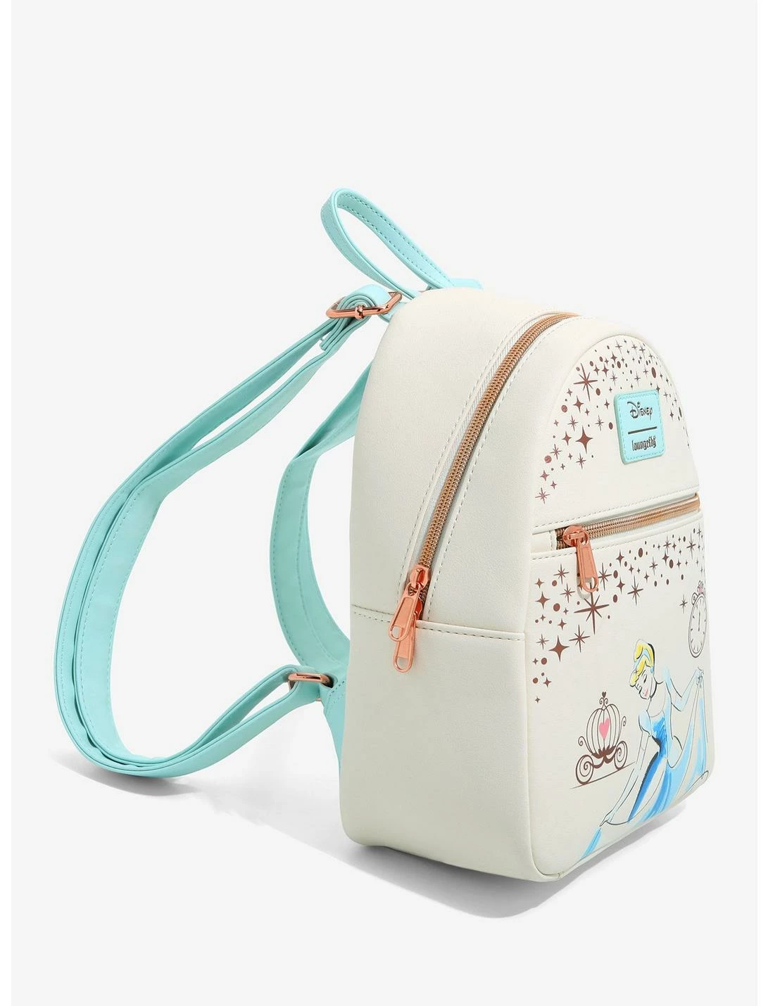 LOUNGFLY Loungefly Disney Cinderella Clock & Carriage Mini Backpack 4 LOUNGFLY Loungefly Disney Cinderella Clock & Carriage Mini Backpack - Image 2