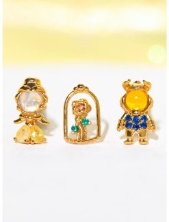 GIRLSCREW Disney X Girls Crew Beauty And The Beast Belle & Beast Mismatch Earring Set