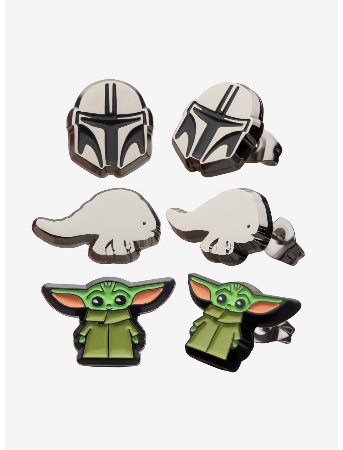 HUNIVERS Star Wars The Mandalorian Grogu & Friends Stud Earring Set 3 HUNIVERS Star Wars The Mandalorian Grogu & Friends Stud Earring Set
